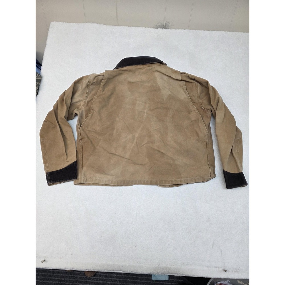 Vintage 80s Carhartt Unlined Brown Canvas Chore Brush Coat Jacket J255‎ - Picture 9 of 11